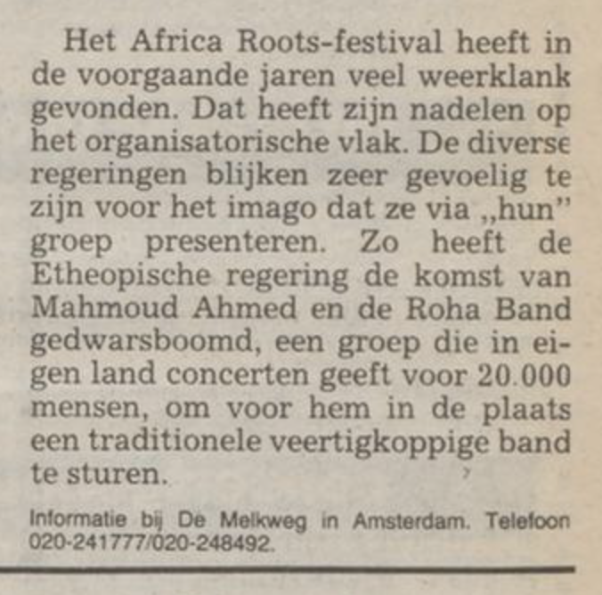Africa Roots 1986